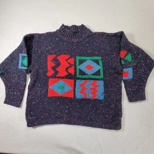 Vintage Esprit Sport Large Women's Geometric Retro Sweater  - Picture 1 of 9