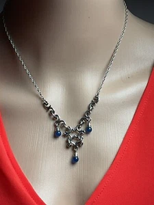 James Avery Blue Chalcedony Necklace 20” Adjustable Retired - Picture 1 of 5