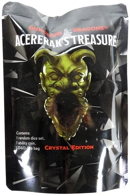 D&D Acererak's Treasure Pack CRYSTAL EDITION DICE SET +Coin Bag random booster - Image 1 of 3