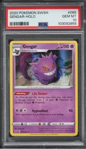 2020 Pokemon Sword & Shield Holo Gengar #85 PSA 10 GEM MINT - Picture 1 of 1