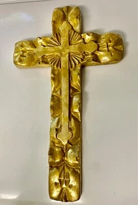 Decorative Cross Wall Hanging  Heavy Resin Décor Christian Religious Celtic goth - Picture 1 of 7