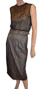 Harco Original Vintage 1950s Black & White Polka Dot 2 Piece Skirt & Top Set 11 - Picture 1 of 3