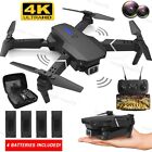 2023 New RC Drone With 4K HD Dual Camera WiFi Foldable Quadcopter + 4 Battery
