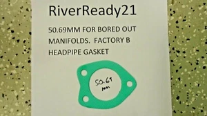 Factory B Head Pipe Gasket 50.69mm Fits Kawasaki Jetski Yamaha Super Jet 701 760 - Picture 1 of 1