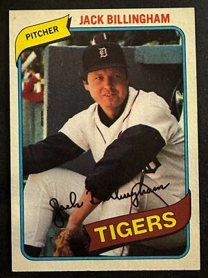 Jack Billingham 1980 Topps Baseball Card Detroit Tigers #603 - Image 1 of 2