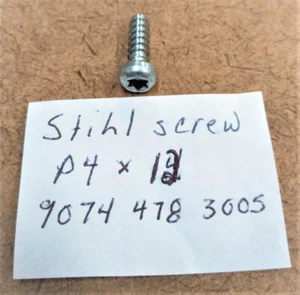 Stihl 9074 478 3005: Stihl Schraube (P4 x 12MM), T-27 Antrieb, OEM, generalüberholt - Bild 1 von 1