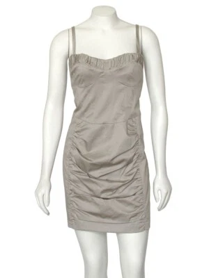 Vestido Nanette Lepore talla 6 - Vestido Vaina Caqui Acanalado con Correas Extraíbles Foto 1 de 4