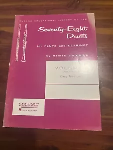 Rubank Seventy-Eight Duets For Flute And Clarinet By Voxman Music Book Vol. I - Picture 1 of 3