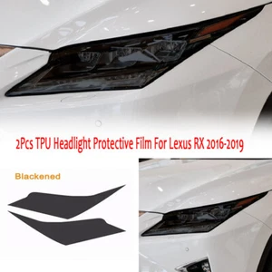 LH+RH Smoke TPU Headlight Protective Precut Film Sticker Cover For Lexus RX 16- - Picture 1 of 10
