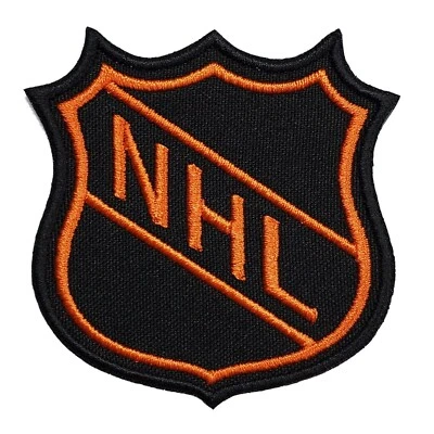 NHL Logo NHL Hockey Embroidered Iron On Patch Stanley Cup Orange 2.5" x 2.5" - Image 1 of 3