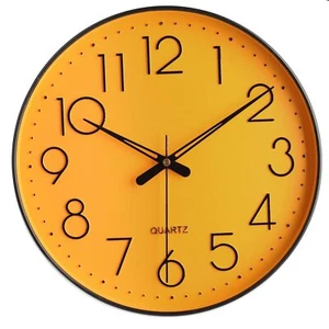 Wall Clock 12" Silent Non Ticking Arabic Numeral Clock Round Decorative Wall ... - Picture 1 of 6
