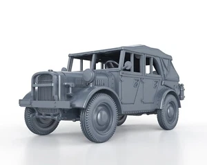 WWII CARS - KFZ 1 Leichter Einheitz (tarp hollow) - 1/56 1/72 1/87 1/100 - Imagen 1 de 4