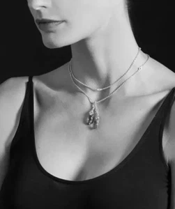 LAGOS STERLING SILVER 18K GOLD 34" CAVIAR GREEN QUARTZ LARIAT NECKLACE $950 NWT - Foto 1 di 4