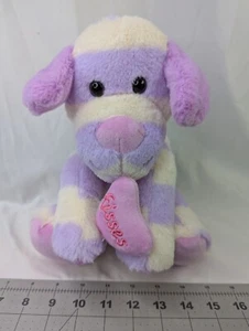 Juguete de peluche Kellytoy perro cachorro crema púrpura rayas 11 pulgadas 2018 - Imagen 1 de 10