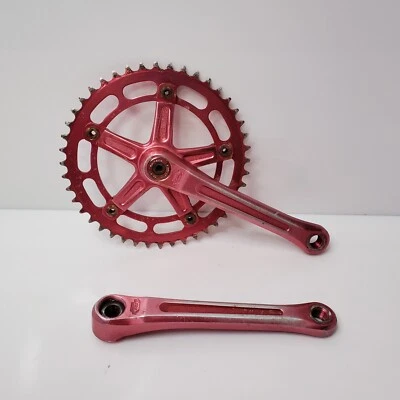 Rare Vintage Shimano 600 BMX Racing 3 Piece Crankset 170mm Red Japan - Image 1 of 4