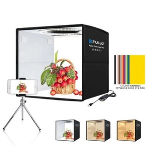 PULUZ 10" MINI LED Light Box Photo Tent Dimmable Photography Studio Shooting US - Picture 1 of 10