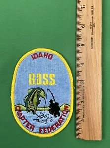 Toppe ricamate capitolo Idaho Bass Federation B.A.S.S. 4,75"" x 3,5" - Foto 1 di 3