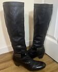 RIEKER Knee High Black Boots Warm Lined Size 38 UK 5