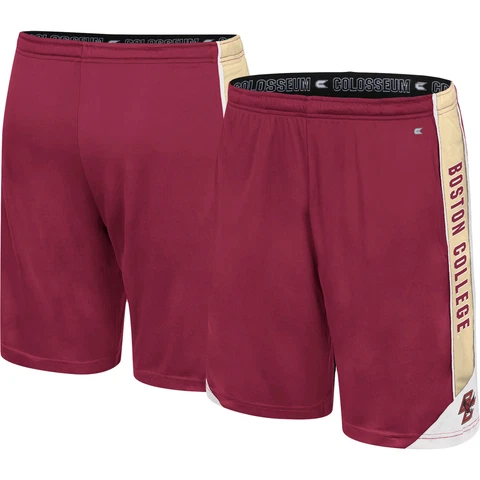 Men's Colosseum Maroon Boston College Eagles Haller Shorts Cover