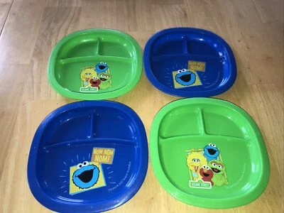 Sesamstraße Kinder Kunststoff Teller 4er Set - Bild 1 von 4
