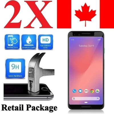 (2 PACK) Premium Screen Protector Cover for Google Pixel 3 / 3 XL / 3a / 3a XL - Image 1 of 4