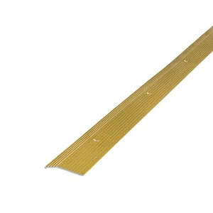 79079 1-3/8 in. X 36 in. Satin Brass Aluminum Carpet Trim w/Screw Nails - Picture 1 of 3