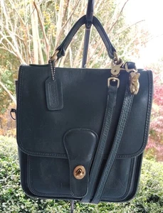 Coach Vintage 4437 Station Hunter Green Leather Made In The United States Tasche - Bild 1 von 22