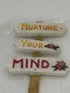 Miniatur-Schild Feengarten "Nurture Your Mind" kombiniert Schiff Studio M - Bild 1 von 19