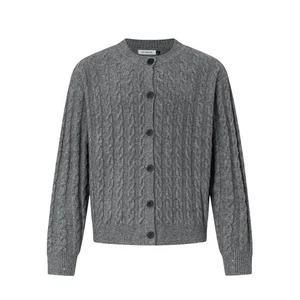 Suéter Americano Retro Unisex Para Hombres Manga Larga Cárdigan Tejido Suéter - Imagen 1 de 23