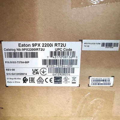Eaton 9PX UPS 240V 2U 2200VA/2200W Uninterruptible Power Supply 9PX2200IRT2U - Image 1 of 2
