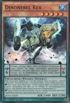 YuGiOh Dinonebel Rex BOSH-DE029 Super Rare NM 1st - Bild 1 von 2