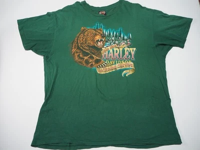 Harley Davidson XXL Camiseta 1994 The Strong Survive Verde Las Vegas 27x31" Foto 1 de 4