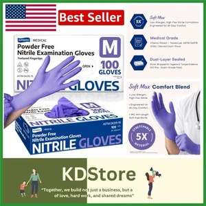 Soft Max Nitrile Gloves - 100 Ct, Non-Sterile, Ideal for Cooking & Cleaning - Picture 1 of 8