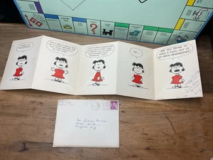 1960 Hallmark Charlie Brown Peanuts Lucy Feliz Cumpleaños Dvorak Maspeth Ny B58 - Imagen 1 de 10