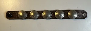 Vintage Büffelnickel Leder Armband Handarbeit Western 7,5" mit Schnappverschluss - Bild 1 von 4