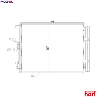 CONDENSER AIR CONDITIONING 623 915 FOR HYUNDAI KIA CEE'D/PRO/Sportswagon 1.6L - Image 1 of 4
