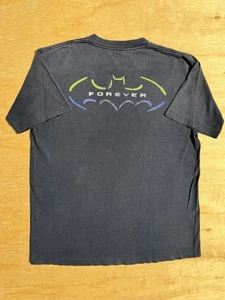 Vintage 90s Batman Forever Shirt Movie Promo Logo 1995 DC Gr. L Faded Riddler - Bild 1 von 12