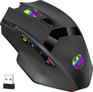 Wireless Gaming Mouse, 10 Buttons, 19K DPI Adjustable, Bluetooth 2.4GHz Dual ... - Picture 1 of 8