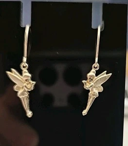 Pendientes colgantes Disney Peter Pan Tinker Bell de plata de ley 925  - Imagen 1 de 14