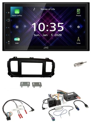 JVC DAB 2DIN Lenkrad Bluetooth USB Autoradio für Citroen Jumpy Spacetourer PDC - Bild 1 von 4