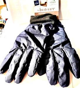 GUANTES ISOTONER NEGROS SLEEKHEART PEQUEÑOS/MEDIANOS HOMBRE-CONFORT ECOLÓGICO-NUEVOS - Imagen 1 de 2