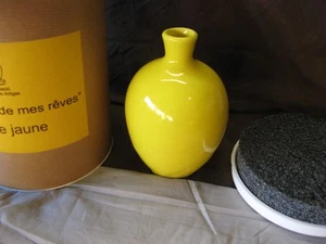 Rare magnifique vase jaune citron par Llorens Artigas type Ruelland - Imagen 1 de 10