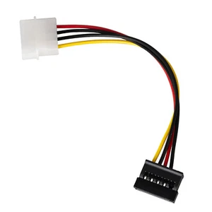 SATA Power to IDE 4 Pin Cable Desktop DVD CD Hard Drive 12V Cord Molex Connector - Picture 1 of 6