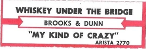 Jukebox Titelstreifen - Brooks & Dunn: "Whiskey Under The Bridge" von 1995 - Bild 1 von 1