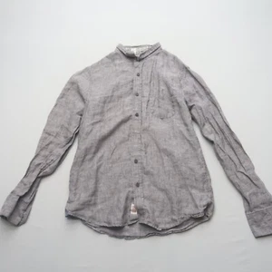 Camisa Gap Para Hombres 100% Lino Gris Mediana Bolsillo Abotonable Summer Resort - Imagen 1 de 8