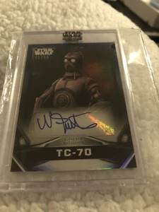 2021 topps star wars signature series - TC-70 auto (blue) /50 Nika Futterman - Picture 1 of 3