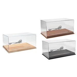 Diorama Acrylic Show Case Display Case With PU Leather Base For 1/18 Car ModelGn - Picture 1 of 20