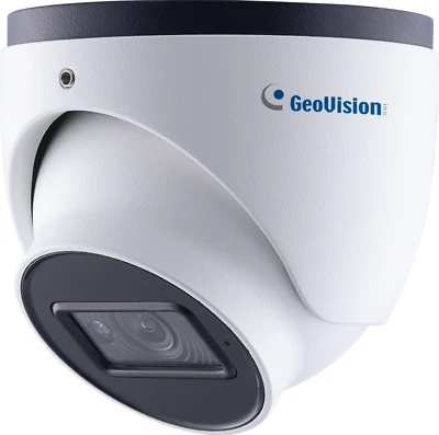 Geovision GV-GEB4900 Eyeball Dome Camera 4MP 2.8mm WDR IR Cloud AI w/ 256gb SD - Image 1 of 3