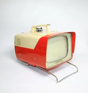 FROM 1961 ICONIC SHARP TRP 801 TELEVISION WITH BATTERY PACK - VINTAGE SPACE AGE - Picture 1 of 12