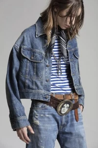R13 Mia Trucker Jacket - Kelly. Size Medium. BNWT - Picture 1 of 11